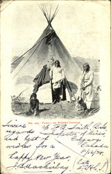 Family Of Stoney Indians Postcard