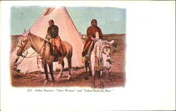 Indian Squaws Otter Woman And Esther-Steals-The-Bear Native Americana Postcard Postcard