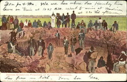 Indians Quarrying Pipestone At Pipestone Quarries Postcard