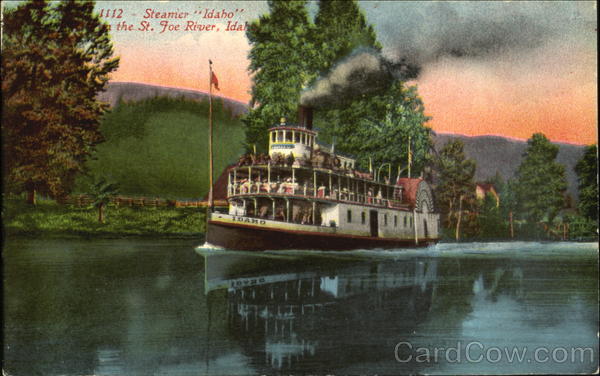 Steamer Idaho In The St. Joe River Steamers