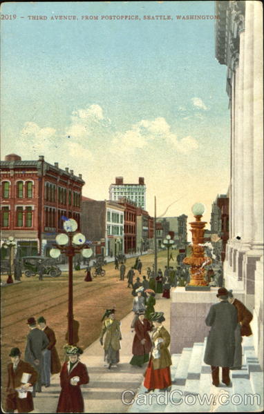 Third Avenue From Post Office Seattle Washington