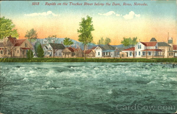 Rapids On The Truckee River Below The Dam Reno Nevada