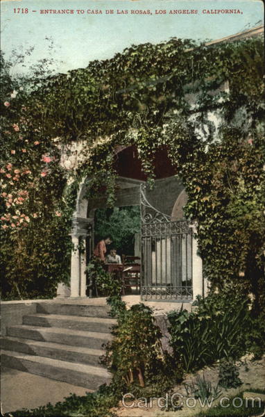 Entrance To Casa De Las Rosas Los Angeles California