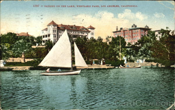 Sailing On The Lake, Westlake Park Los Angeles California