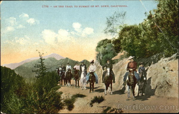 On The Trail To Summit Of Mt. Lowe Mount Lowe California