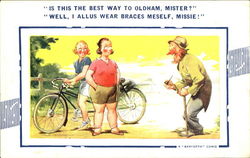 Women w/Tandem Bike Bicycles Postcard Postcard