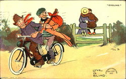 Love Is Blind Bicycles Postcard Postcard