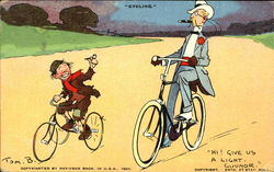 Hi! Give Us A Light Guvnor Bicycles Postcard Postcard