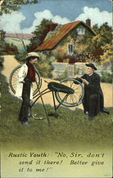 Rustic Youth Bicycles Postcard Postcard