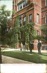 Entrance To Throop Polytechnic Institute Pasadena, CA Postcard Postcard