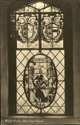 Bicycle Window Stoke Pages Church Postcard