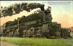 Malet Compound Engine No. 4000, Ogden Route Locomotives Postcard Postcard
