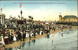 Bath House Circular Swing And Auditorium Postcard