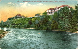 Residence On The Bluffs, Truckee River Postcard