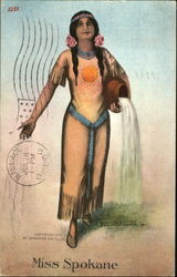 Miss Spokane Washington Postcard 