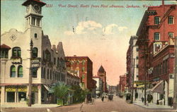 Post Street, North from First Avenue Postcard