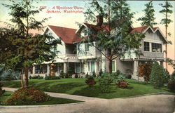 A Residence View Spokane, WA Postcard Postcard