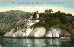 Light House Yerba Buena Island Postcard