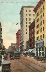 Spring Street Looking North From Fourth Postcard