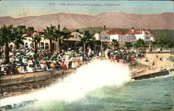 The Beach At Santa Barbara Postcard