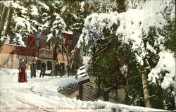 Alpine Tavern In Winter Postcard