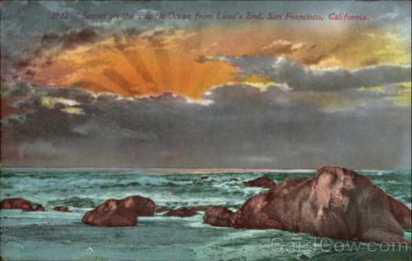Sunset On The Pacific Ocean San Francisco California