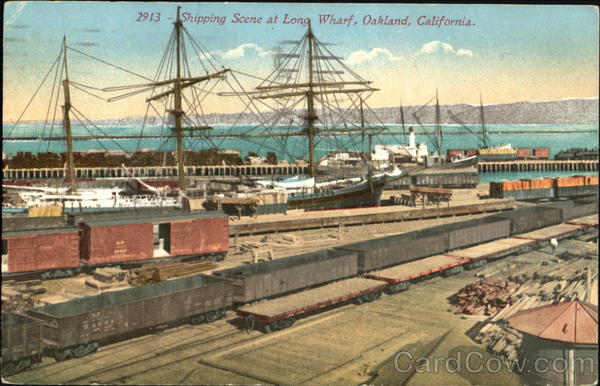 Shipping Scene At Long Wharf Oakland California