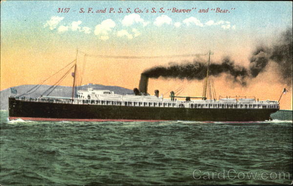 S. F. And P. S. S. Co. S. S. Beaver And Bear Boats, Ships