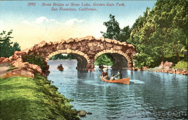 Stone Bridge At Stow Lake, Golden Gate Park San Francisco California