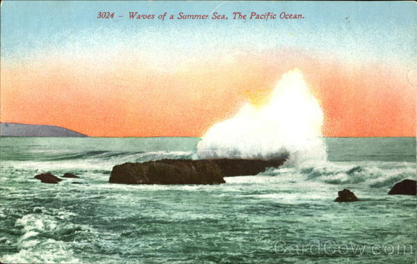 Waves Of A Summer Sea San Francisco California