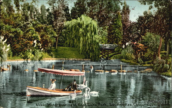Motor Boating At Eastlake Park Los Angeles California