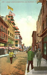 Street Scene In Chinatown Postcard
