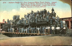 Southern Pacific Co's New Compound Mallet Freight Engine Locomotives Postcard Postcard