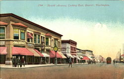 Hewitt Avenue Looking East Everett, WA Postcard Postcard