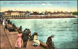 Auditorium Casino And Bath House From Wharf Postcard