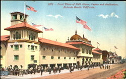 Front View Of Bath House Casino And Auditorium Postcard
