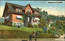 A Hillside Home Scenic, CA Postcard Postcard