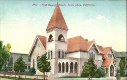First Baptist Church Santa Ana, CA Postcard Postcard