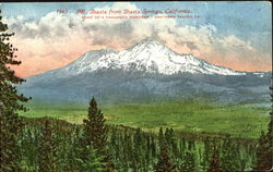 Mt. Shasta From Shasta Springs Mount Shasta, CA Postcard Postcard