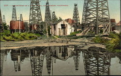 Reflections In A Rare Of Oil Postcard