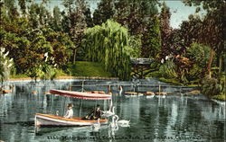Motor Boating At Eastlake Park Postcard