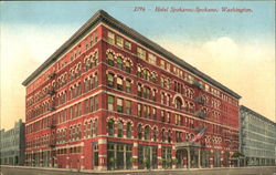 Hotel Spokane Washington Postcard Postcard