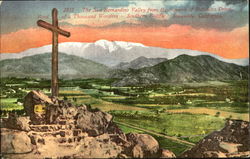 The San Bernardino Valley From The Summit Of Rubidour Drive Riverside, CA Postcard Postcard
