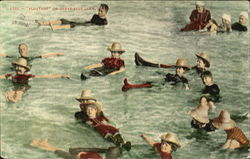 Floaters On Great Salt Lake City Postcard