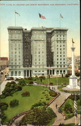 Hotel St Francis And Dewey Monument San Francisco, CA Postcard Postcard