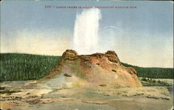 Castle Geyser In Action, Yellowstone National Park Postcard