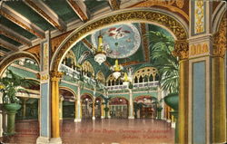 Hall Of The Dogs, Davenport's Restaurant Postcard