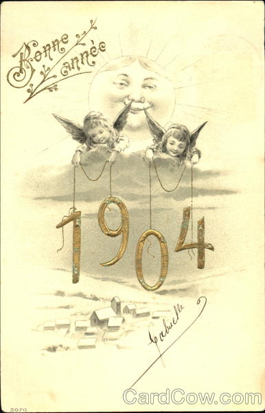 Bonne Annee 1904 Angels & Cherubs
