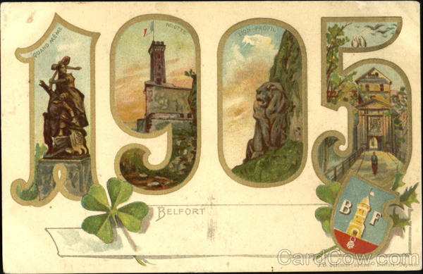 1905 Belfort Large Letter Dates