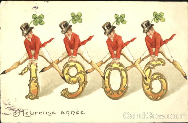 1906 Heureuse Annee Large Letter Dates